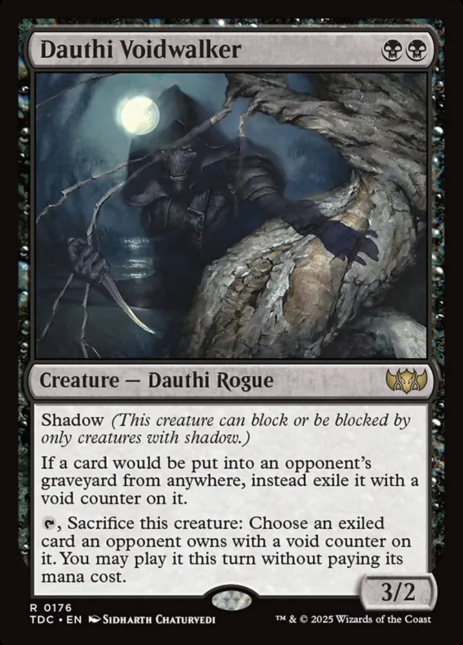 2025 Tarkir: Dragonstorm Commander Dauthi Voidwalker rare #176 rare card image