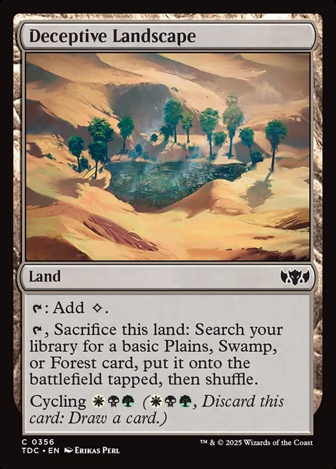 2025 Tarkir: Dragonstorm Commander Deceptive Landscape #356 common card image