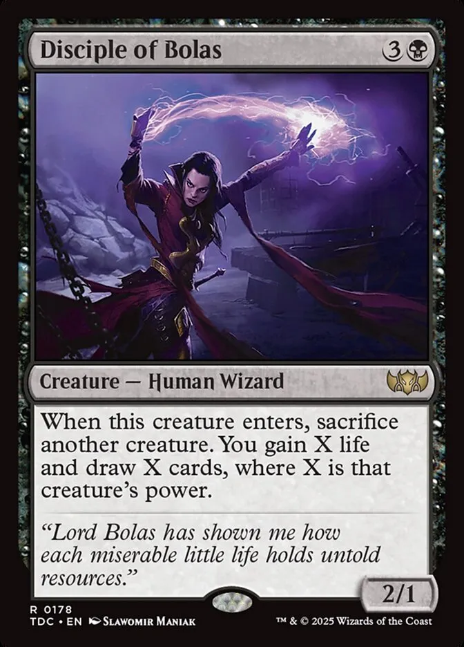 2025 Tarkir: Dragonstorm Commander Disciple of Bolas #178 rare card image