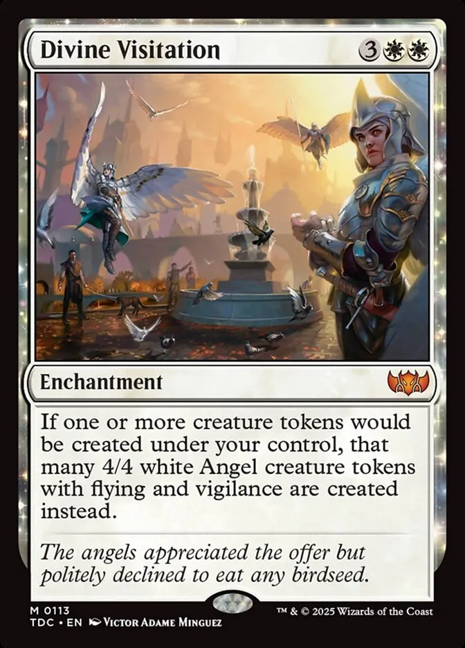 2025 Tarkir: Dragonstorm Commander Divine Visitation #113 mythic card image