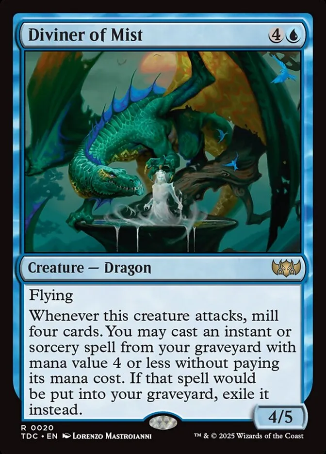 2025 Tarkir: Dragonstorm Commander Diviner of Mist rare #20 rare card image