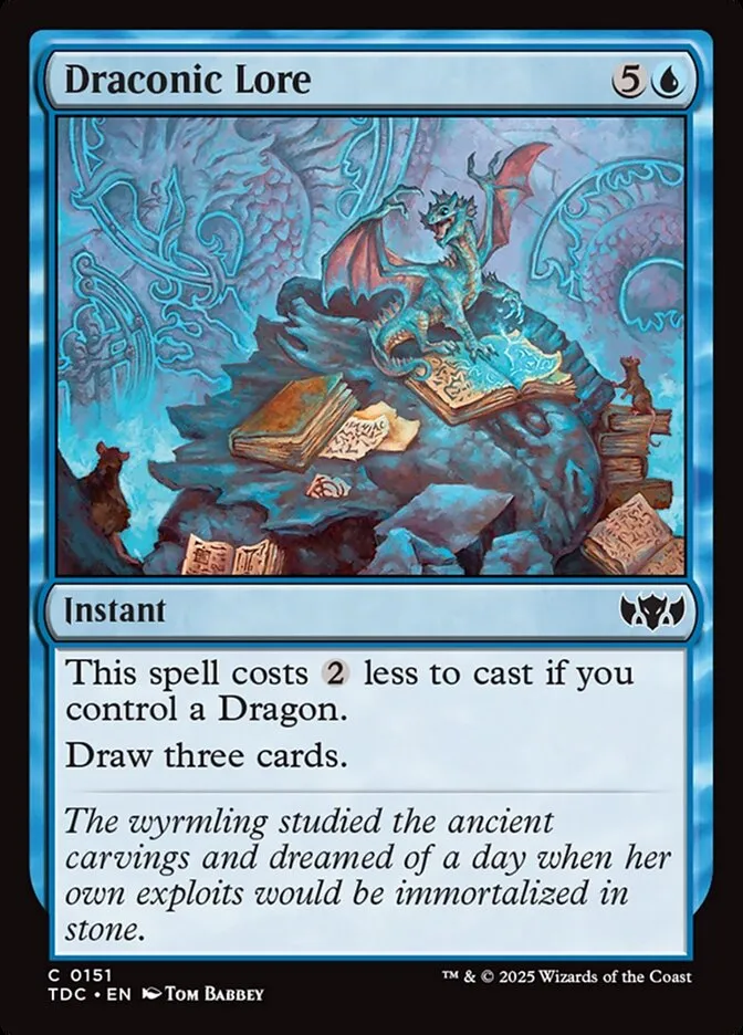 2025 Tarkir: Dragonstorm Commander Draconic Lore common #151 common card image