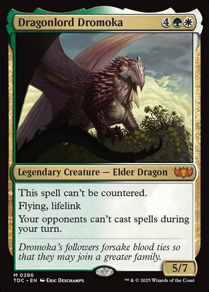 2025 Tarkir: Dragonstorm Commander Dragonlord Dromoka #286 mythic card image
