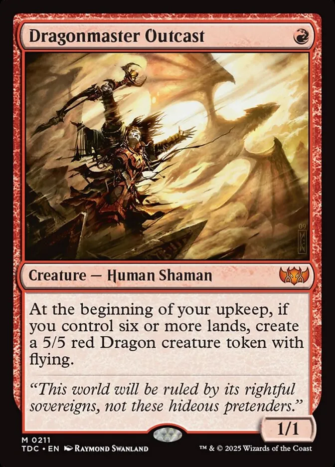 2025 Tarkir: Dragonstorm Commander Dragonmaster Outcast #211 mythic card image