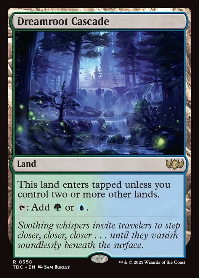 2025 Tarkir: Dragonstorm Commander Dreamroot Cascade #358 rare card image
