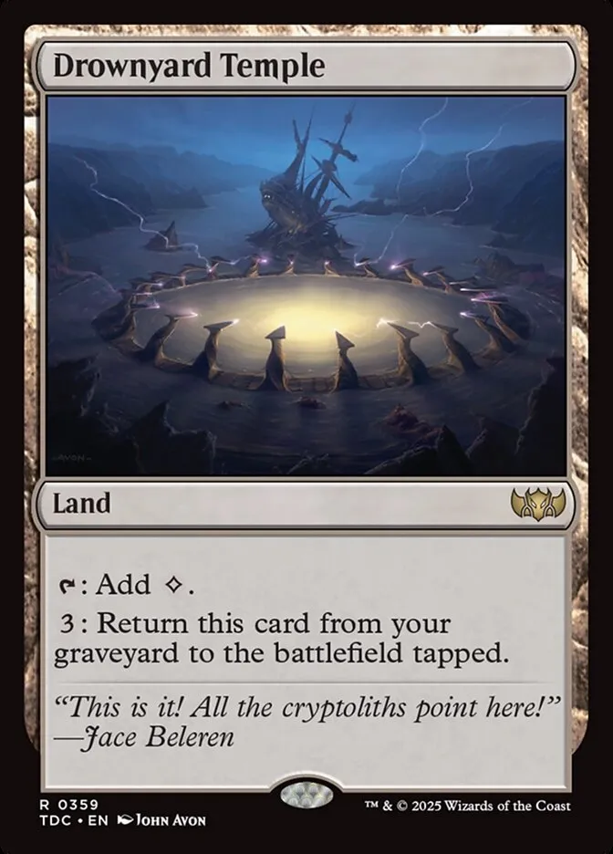 2025 Tarkir: Dragonstorm Commander Drownyard Temple #359 rare card image