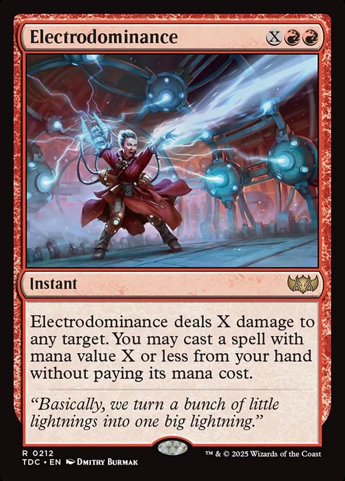 2025 Tarkir: Dragonstorm Commander Electrodominance #212 rare card image