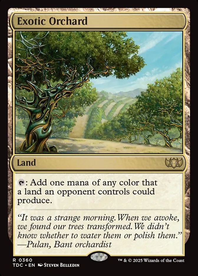 2025 Tarkir: Dragonstorm Commander Exotic Orchard #360 rare card image