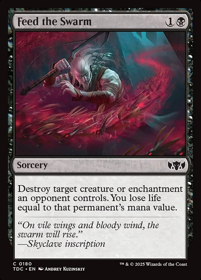2025 Tarkir: Dragonstorm Commander Feed the Swarm #180 common card image