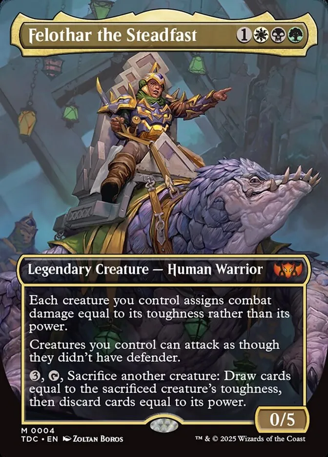 2025 Tarkir: Dragonstorm Commander Felothar the Steadfast [Borderless] mythic #4 mythic card image