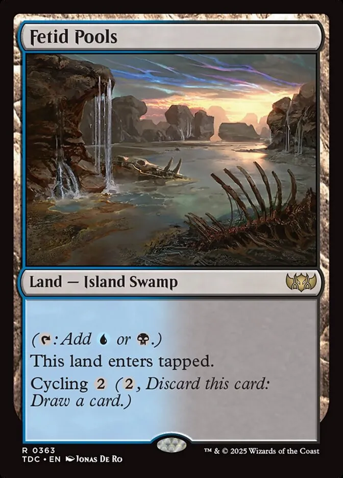 2025 Tarkir: Dragonstorm Commander Fetid Pools #363 rare card image