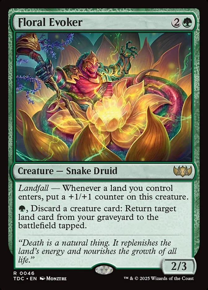 2025 Tarkir: Dragonstorm Commander Floral Evoker #46 rare card image