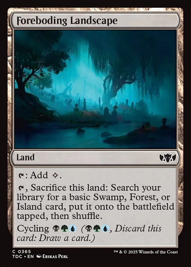 2025 Tarkir: Dragonstorm Commander Foreboding Landscape common #365 common card image