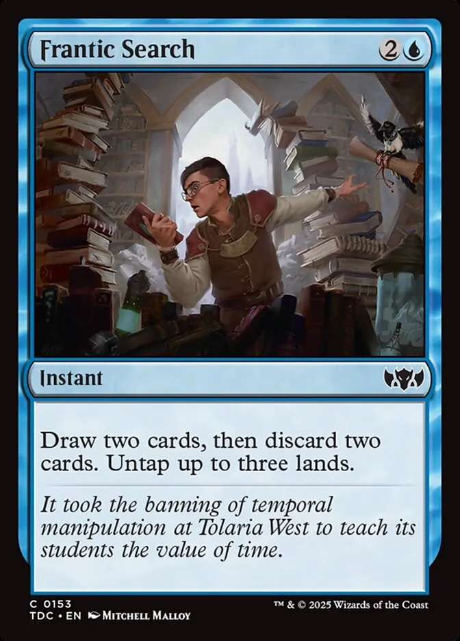2025 Tarkir: Dragonstorm Commander Frantic Search #153 common card image