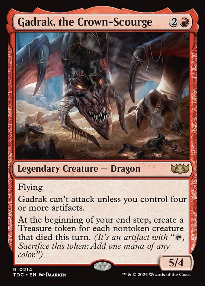 2025 Tarkir: Dragonstorm Commander Gadrak, the Crown-Scourge #214 rare card image