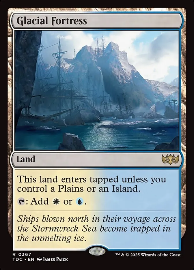 2025 Tarkir: Dragonstorm Commander Glacial Fortress #367 rare card image