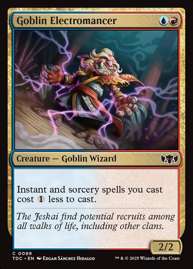 2025 Tarkir: Dragonstorm Commander Goblin Electromancer common #99 common card image