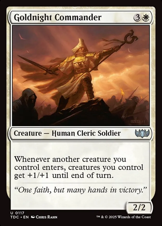 2025 Tarkir: Dragonstorm Commander Goldnight Commander #117 uncommon card image