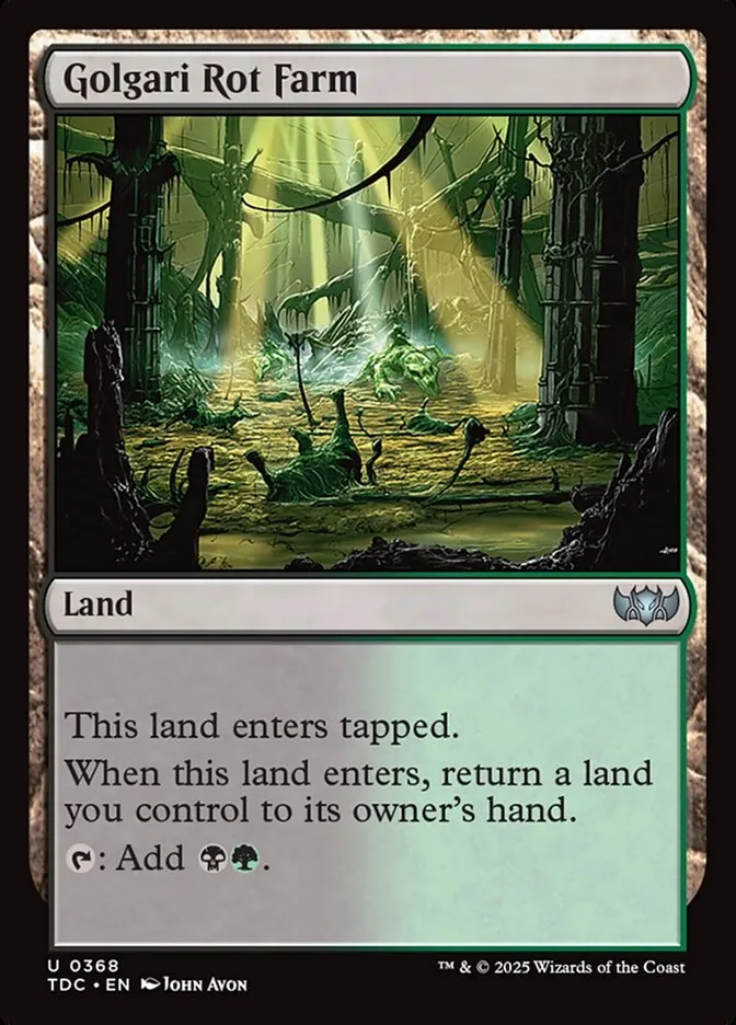 2025 Tarkir: Dragonstorm Commander Golgari Rot Farm #368 uncommon card image
