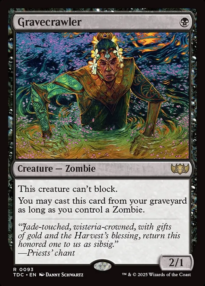 2025 Tarkir: Dragonstorm Commander Gravecrawler #93 rare card image