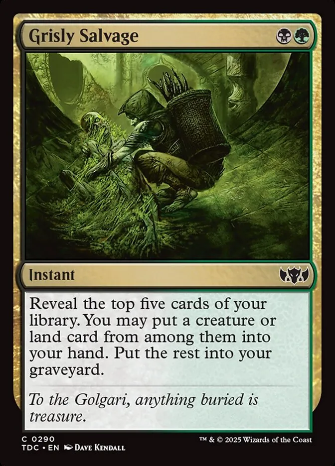 2025 Tarkir: Dragonstorm Commander Grisly Salvage #290 common card image