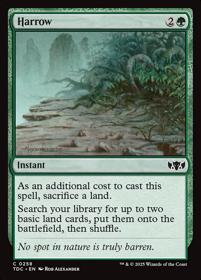 2025 Tarkir: Dragonstorm Commander Harrow #258 common card image