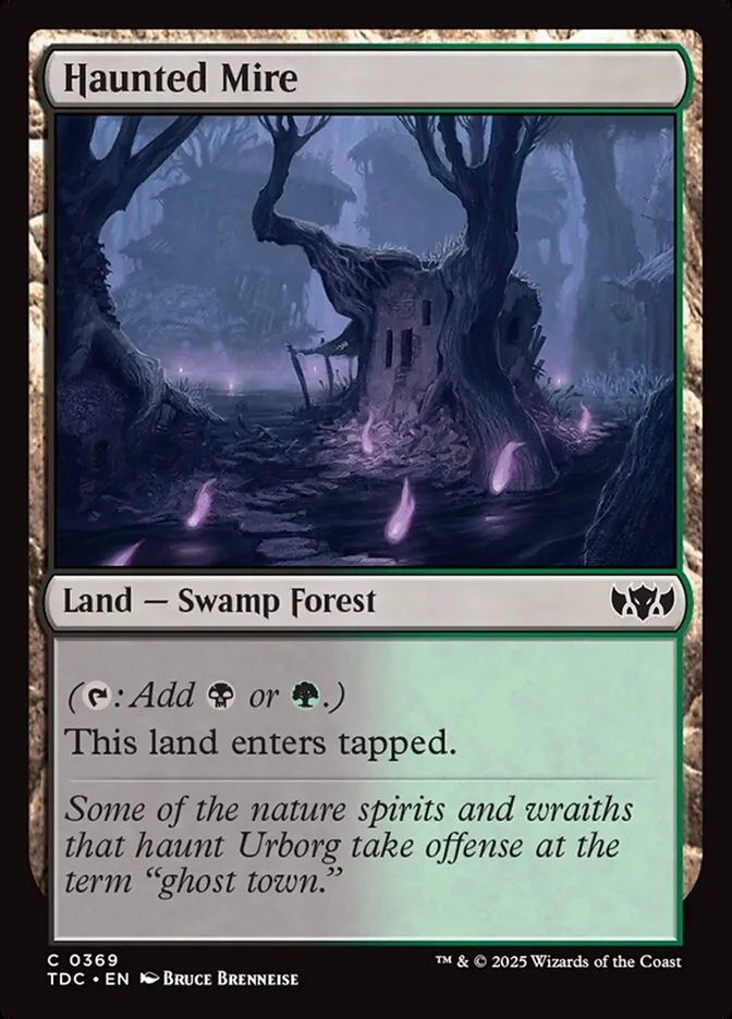 2025 Tarkir: Dragonstorm Commander Haunted Mire common #369 common card image