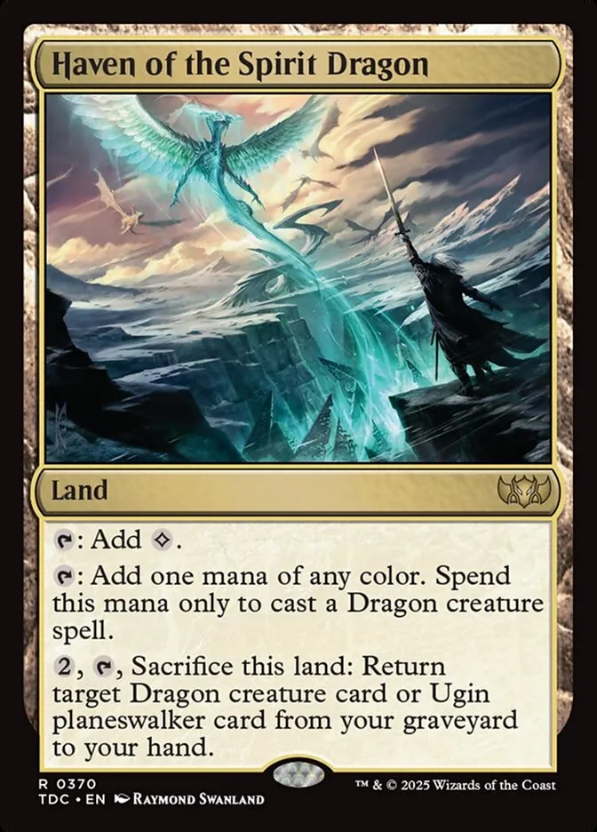 2025 Tarkir: Dragonstorm Commander Haven of the Spirit Dragon #370 rare card image
