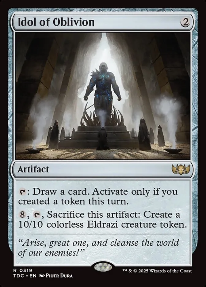 2025 Tarkir: Dragonstorm Commander Idol of Oblivion #319 rare card image