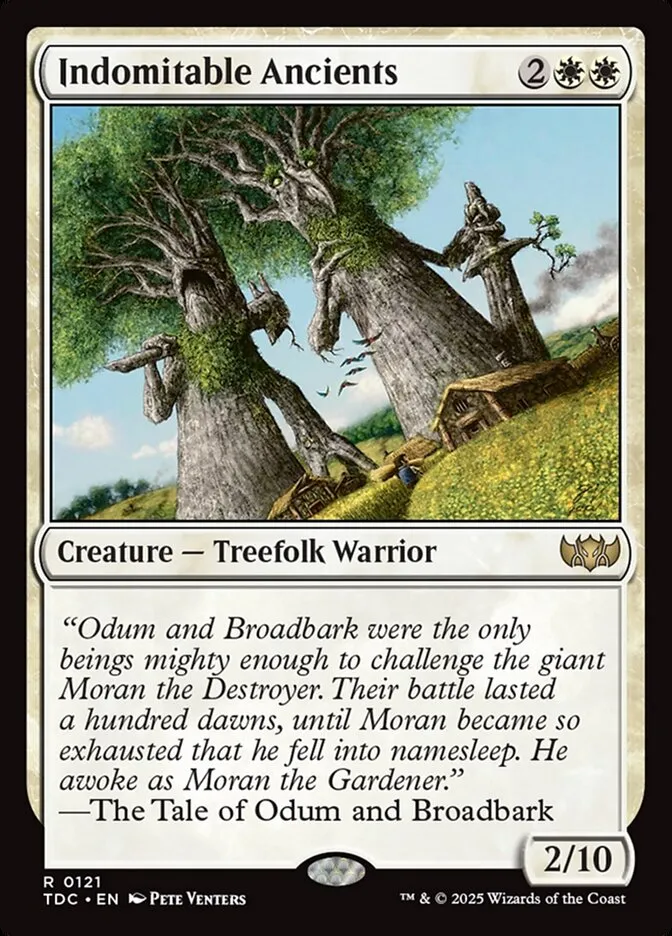 2025 Tarkir: Dragonstorm Commander Indomitable Ancients #121 rare card image