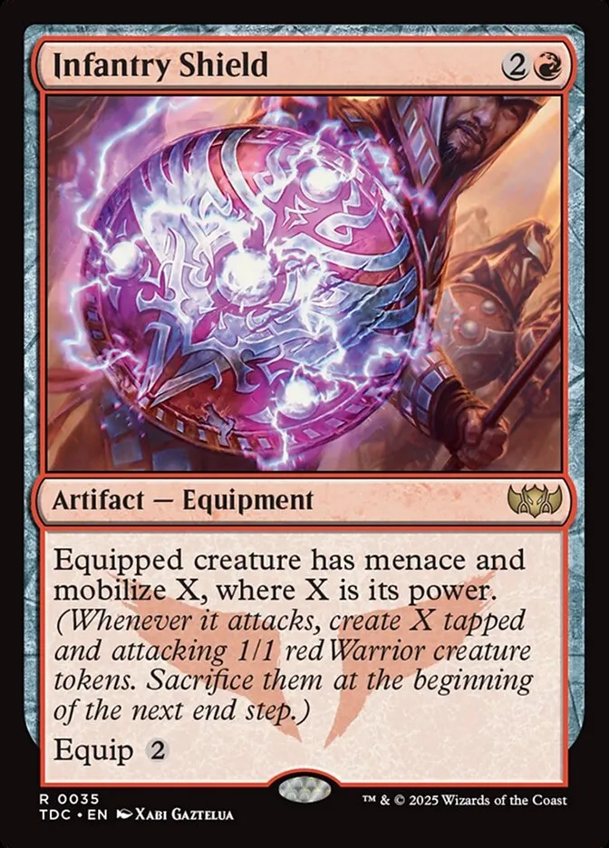 2025 Tarkir: Dragonstorm Commander Infantry Shield #35 rare card image