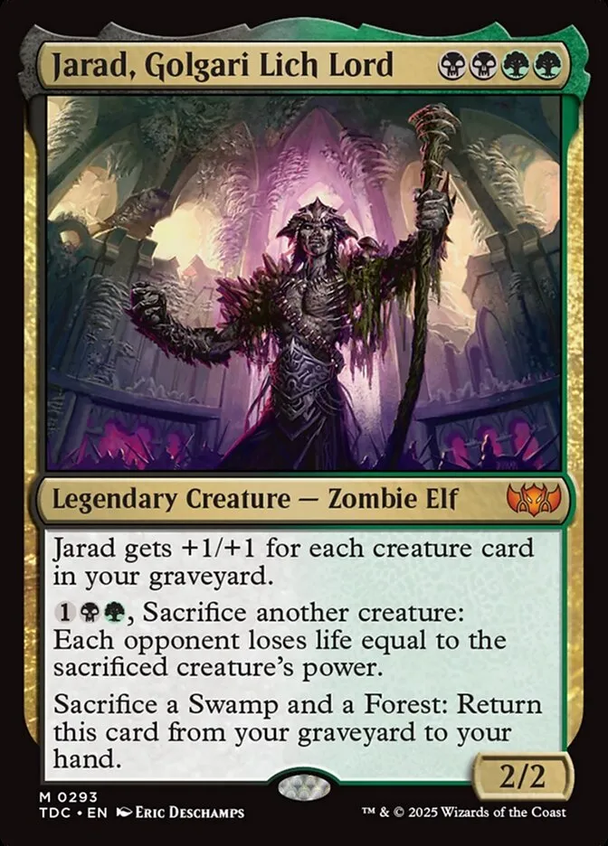 2025 Tarkir: Dragonstorm Commander Jarad, Golgari Lich Lord #293 mythic card image