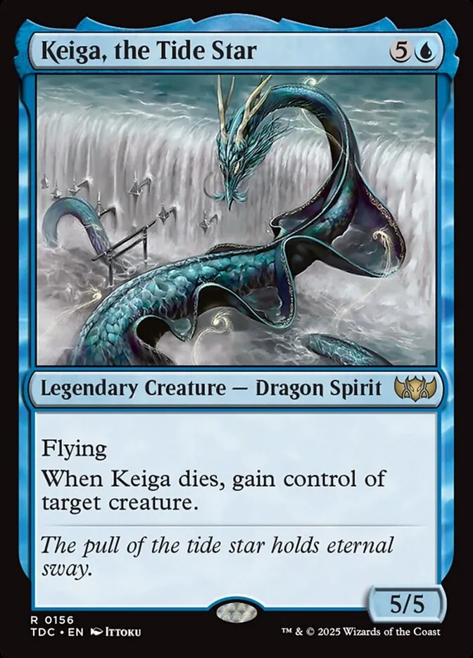 2025 Tarkir: Dragonstorm Commander Keiga, the Tide Star #156 rare card image