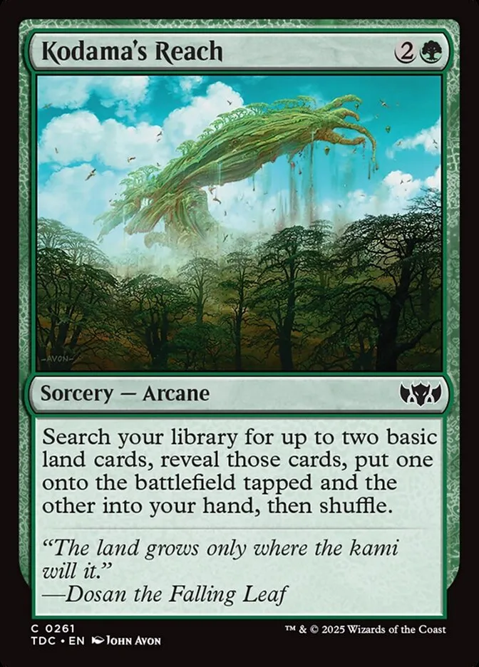 2025 Tarkir: Dragonstorm Commander Kodama's Reach #261 common card image