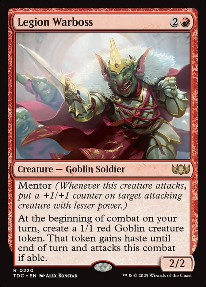 2025 Tarkir: Dragonstorm Commander Legion Warboss #220 rare card image