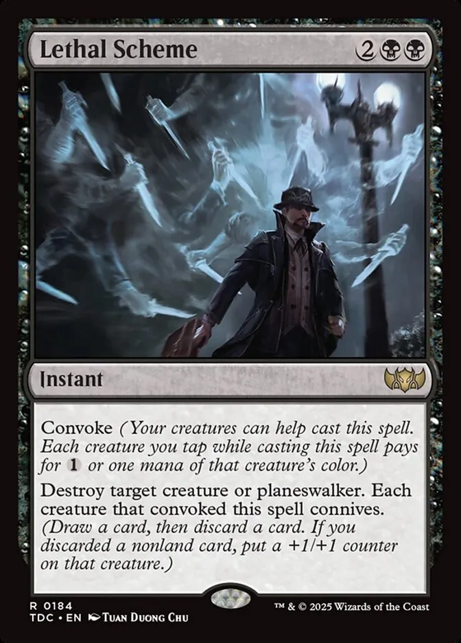 2025 Tarkir: Dragonstorm Commander Lethal Scheme rare #184 rare card image