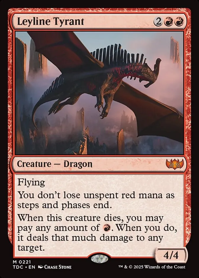 2025 Tarkir: Dragonstorm Commander Leyline Tyrant #221 mythic card image