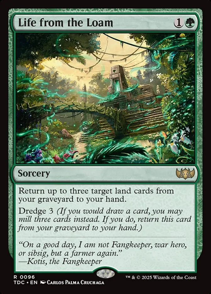 2025 Tarkir: Dragonstorm Commander Life from the Loam #96 rare card image