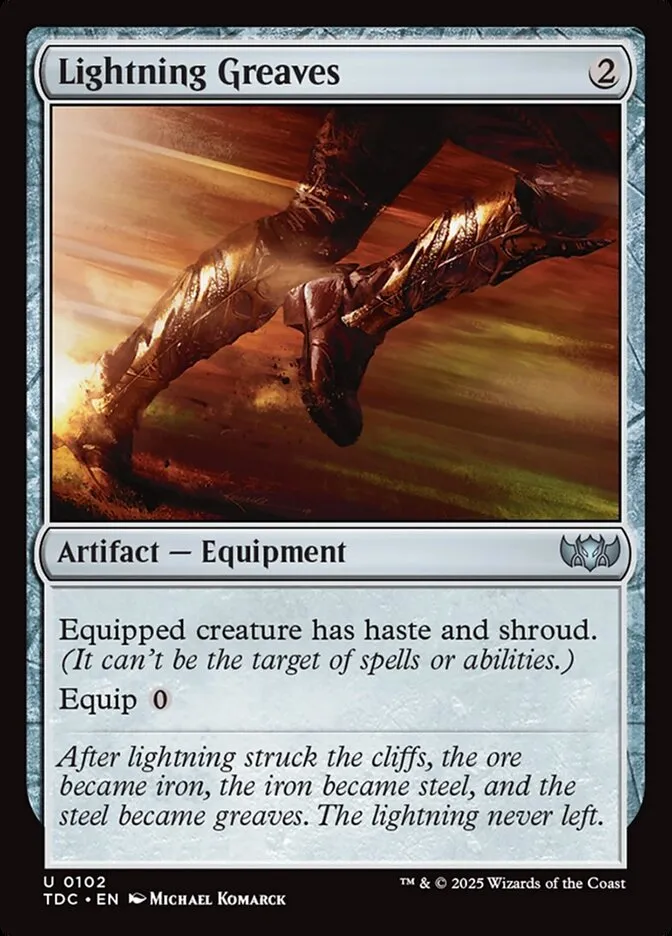 2025 Tarkir: Dragonstorm Commander Lightning Greaves uncommon #102 uncommon card image