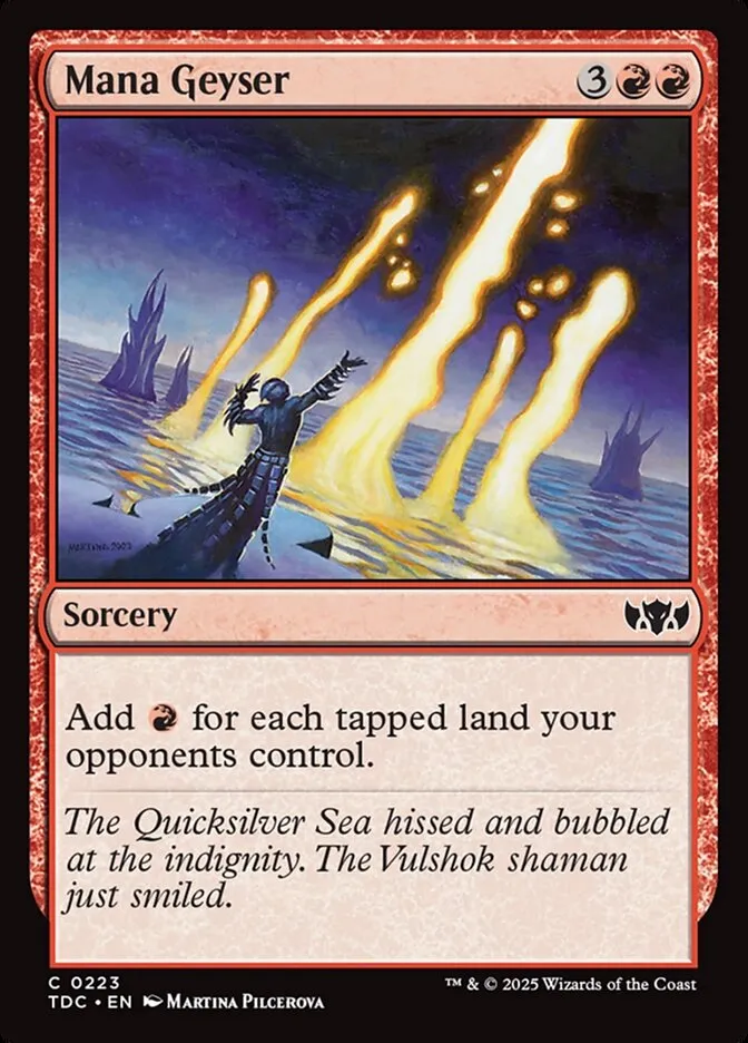 2025 Tarkir: Dragonstorm Commander Mana Geyser #223 common card image