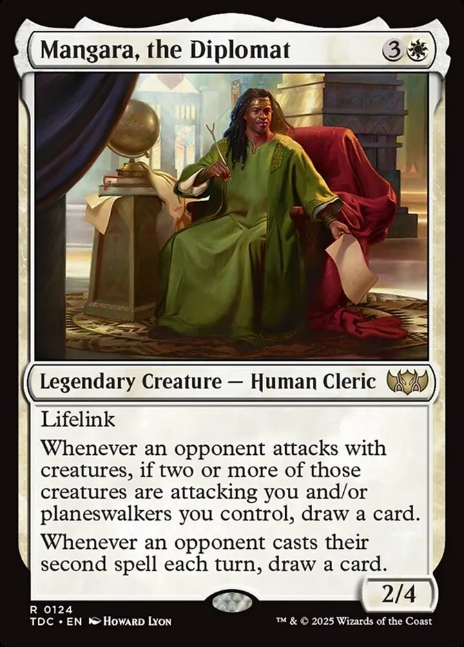 2025 Tarkir: Dragonstorm Commander Mangara, the Diplomat #124 rare card image