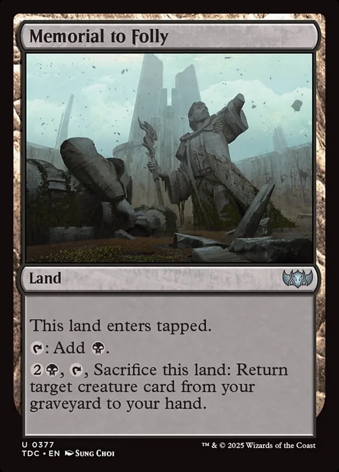 2025 Tarkir: Dragonstorm Commander Memorial to Folly #377 uncommon card image