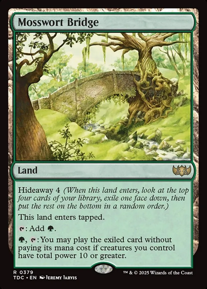 2025 Tarkir: Dragonstorm Commander Mosswort Bridge #379 rare card image