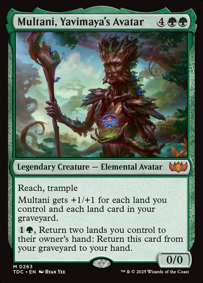 2025 Tarkir: Dragonstorm Commander Multani, Yavimaya's Avatar #263 mythic card image