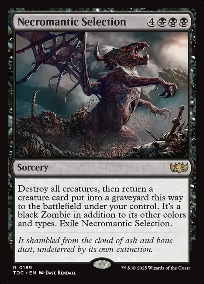 2025 Tarkir: Dragonstorm Commander Necromantic Selection #189 rare card image