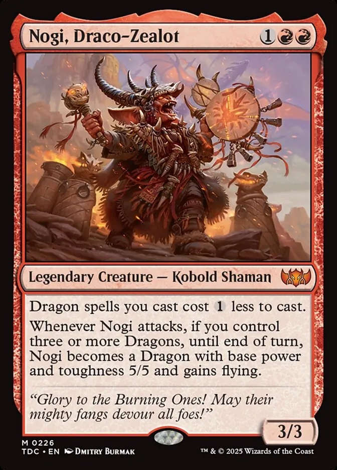 2025 Tarkir: Dragonstorm Commander Nogi, Draco-Zealot #226 mythic card image