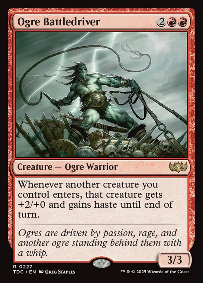 2025 Tarkir: Dragonstorm Commander Ogre Battledriver #227 rare card image