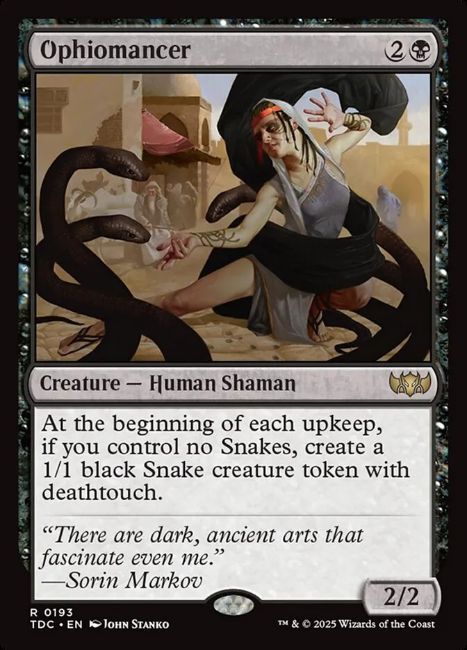 2025 Tarkir: Dragonstorm Commander Ophiomancer #193 rare card image