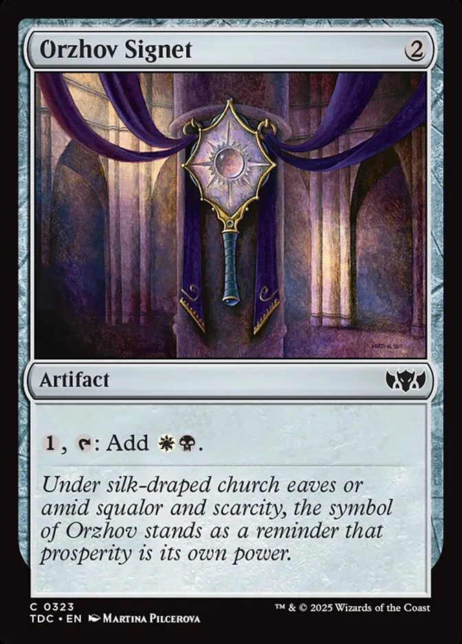 2025 Tarkir: Dragonstorm Commander Orzhov Signet #323 common card image