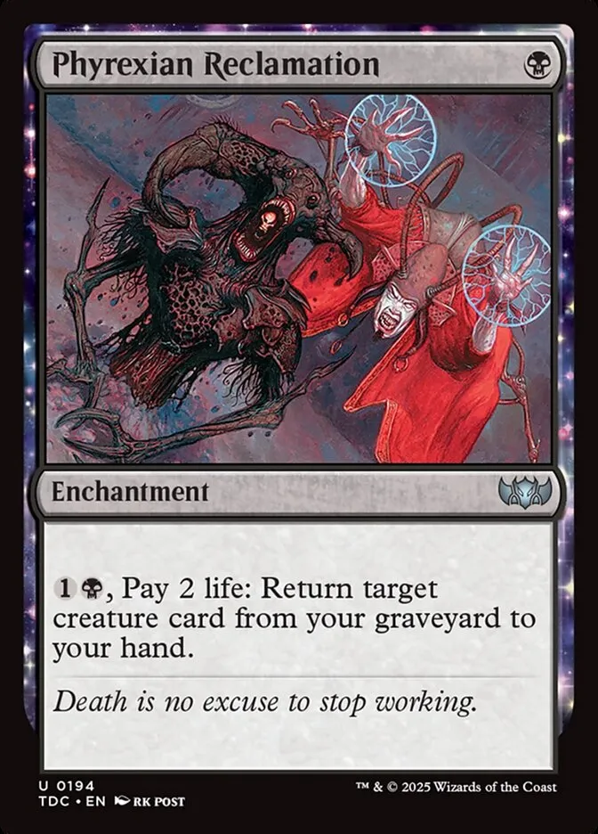 2025 Tarkir: Dragonstorm Commander Phyrexian Reclamation #194 uncommon card image
